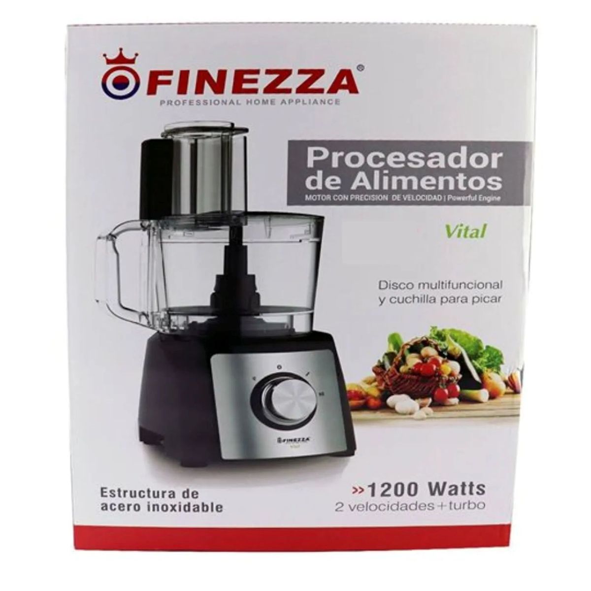 FINEZZA - Procesador de Alimentos Finezza 1200W FZ-6120PR