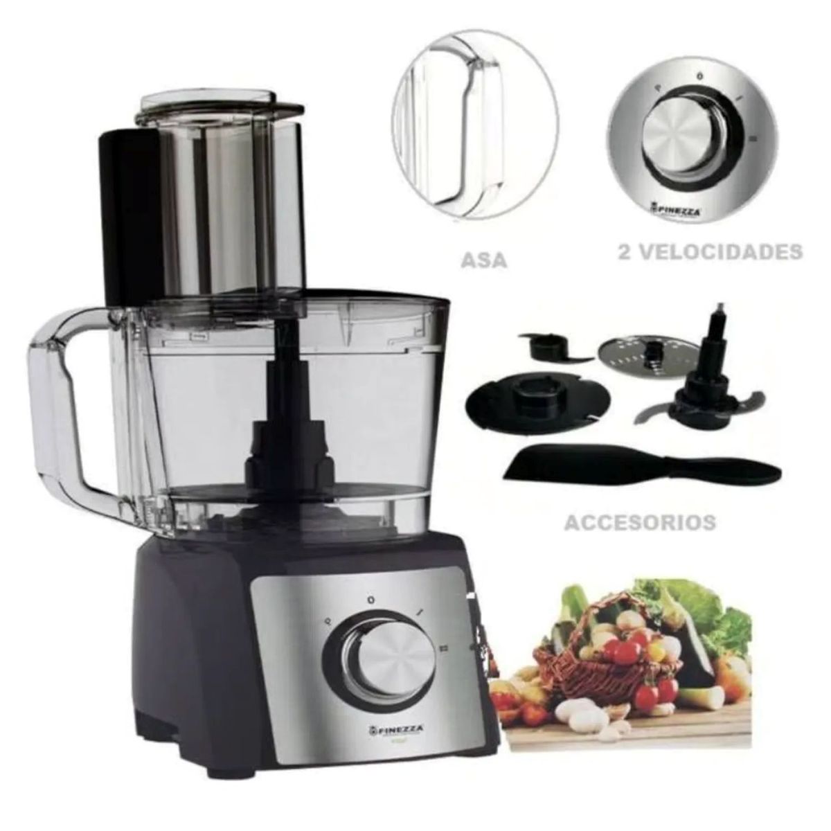 FINEZZA - Procesador de Alimentos Finezza 1200W FZ-6120PR