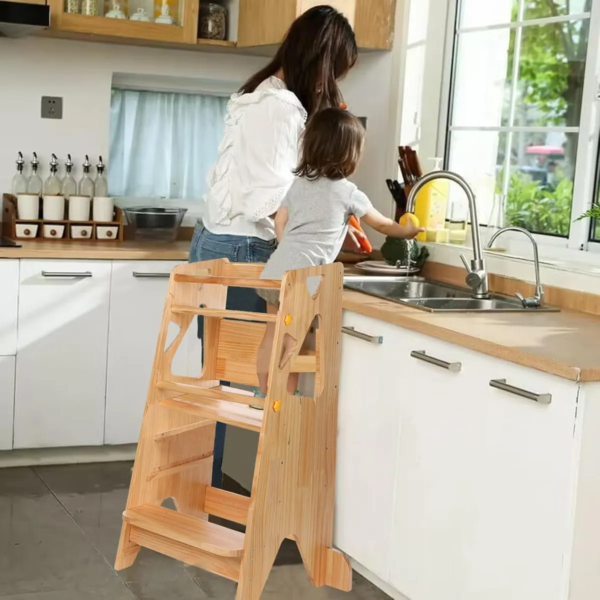 GULI GULI - TORRE DE APRENDIZAJE DE MADERA PARA NIÑOS WOODEN