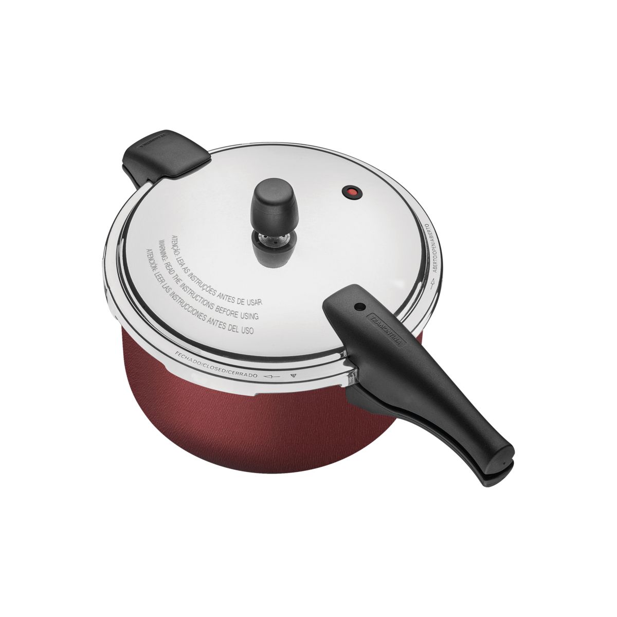 TRAMONTINA - Olla a Presión 24 cm x6Lt Vancouver Rojo 10116302