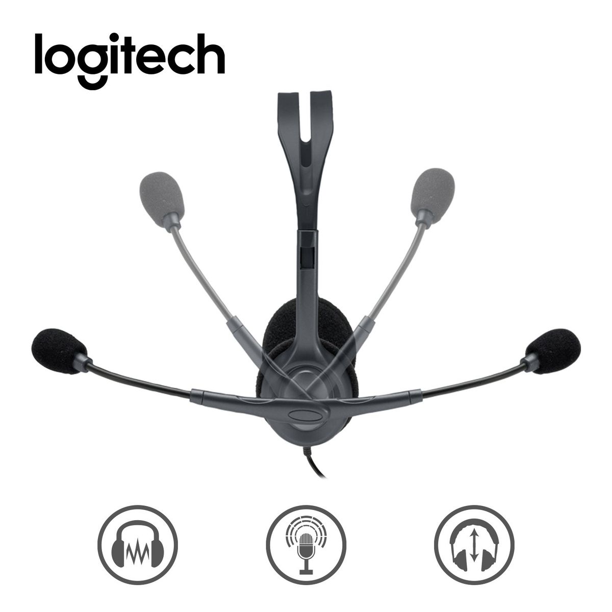 LOGITECH - Audífonos Con Micrófono H111 para Laptop Negro