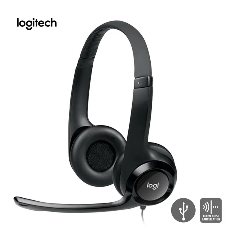 LOGITECH - Audífonos USB H390 p-pc micro bidireccional cancelación de ruido Negro