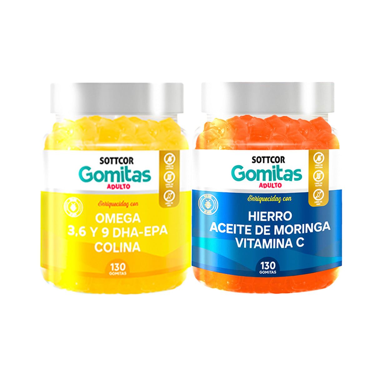 GENERICO - Gomitas Omega 3 + Gomitas de Hierro Adulto
