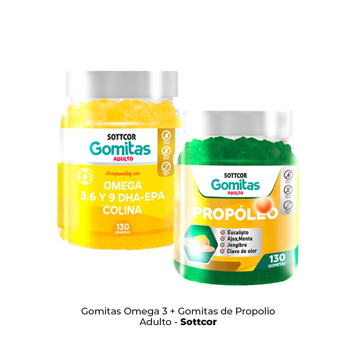 GENERICO - Gomitas Omega 3 + Gomitas de Propolio Adulto