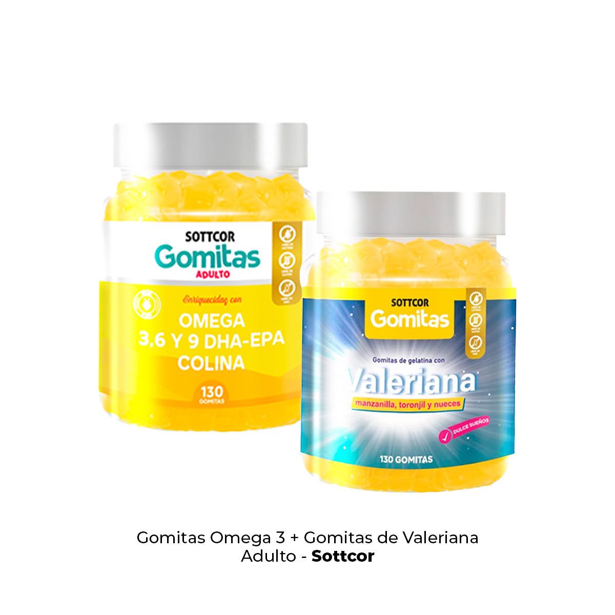 GENERICO - Gomitas Omega 3 + Gomitas de Valeriana Adulto