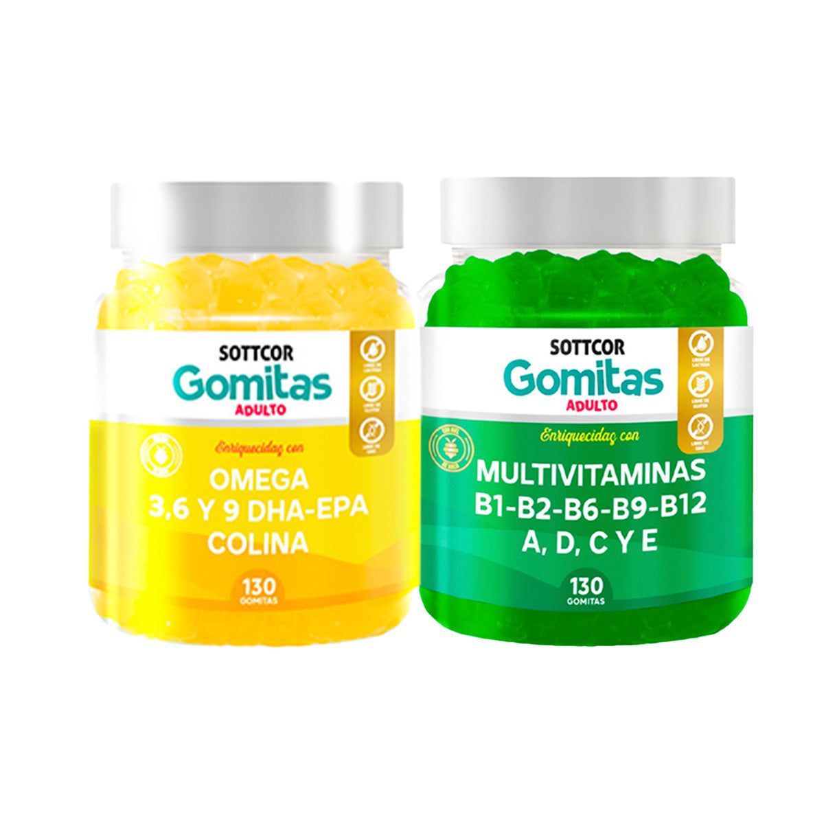 GENERICO - Gomitas Omega 3 + Gomitas Multivitaminas Adulto