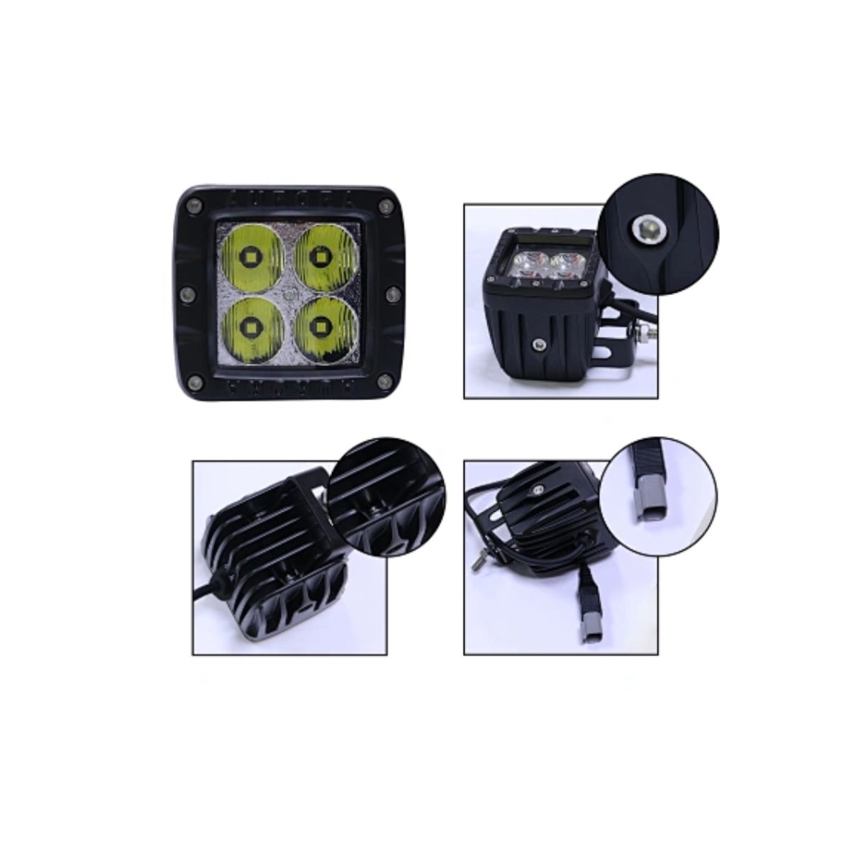 AURORA - FARO LED CUBO  AURORA PORTATIL PARA COCHE ALO-D2-2-E4T