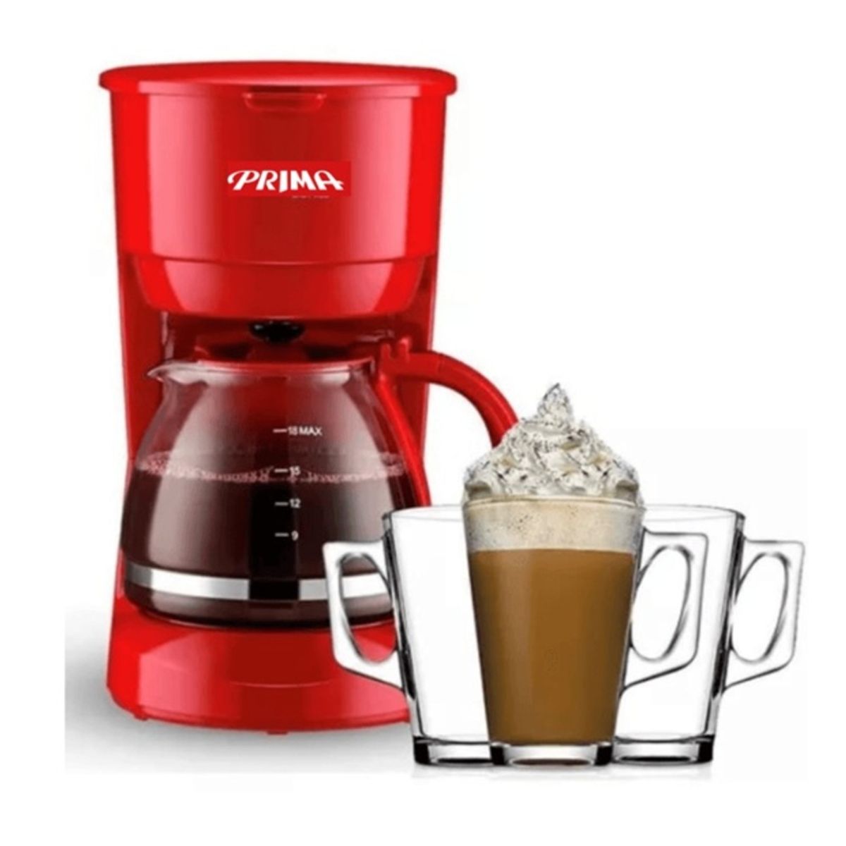PRIMA - Cafetera Eléctrica PRIMA Ca1091cp-r - Rojo