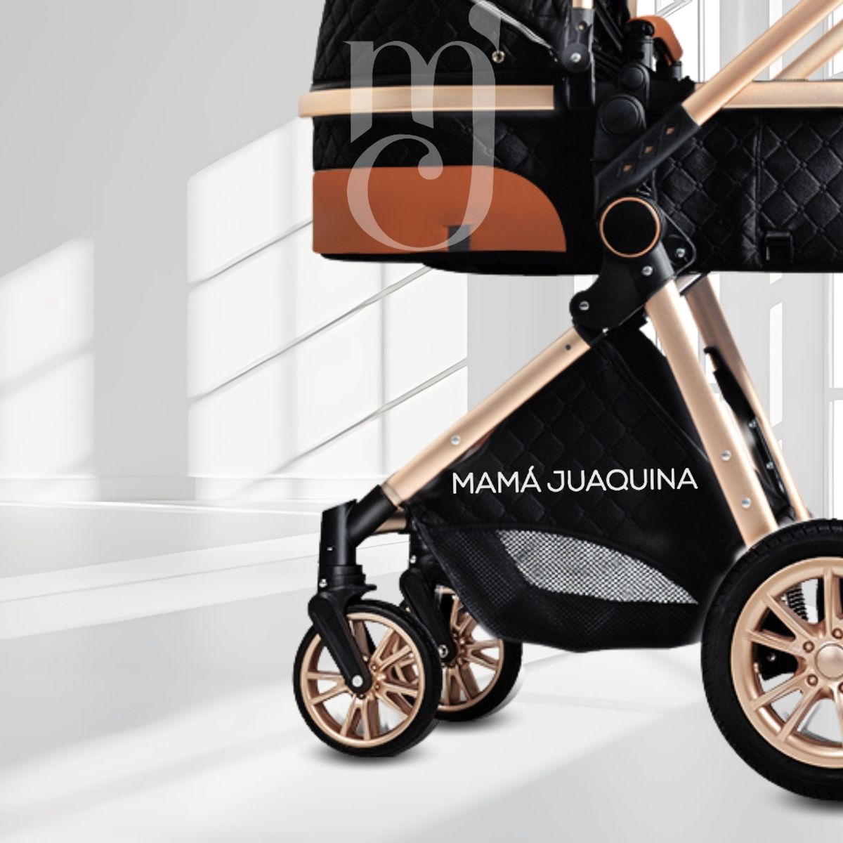 BABY - Coche Moisés de Lujo 4 en 1 «MADRID» Con Portabebé Black