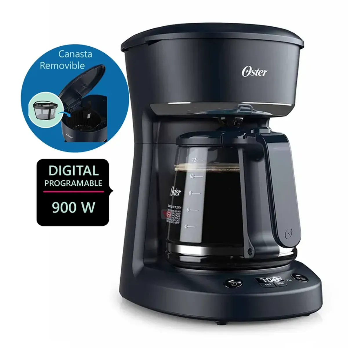 OSTER - Cafetera Oster 12 tazas con Auto apagado BVSTDCP12B