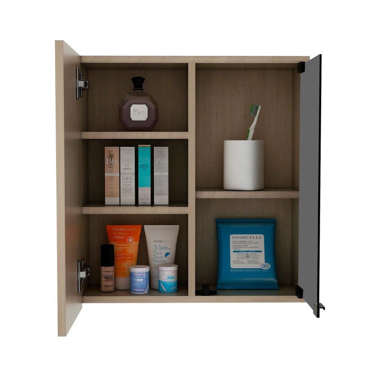 R&R MUEBLES - Gabinete Mueble de Baño Iris Rovere 2 Puertas y Espejo R&R MUEBLES