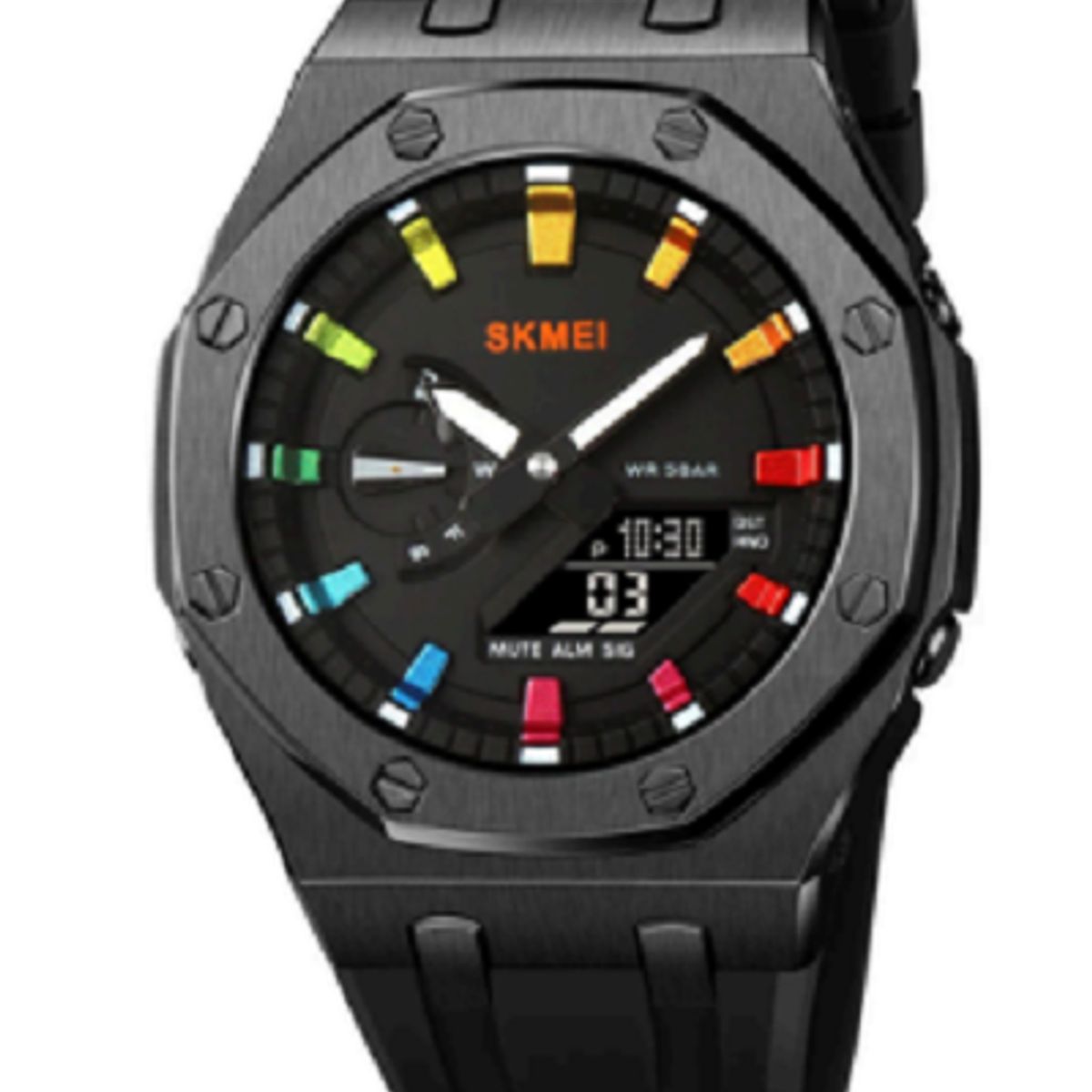 SKMEI - Reloj Skmei 2243 Correa Silicona Hora Mundial