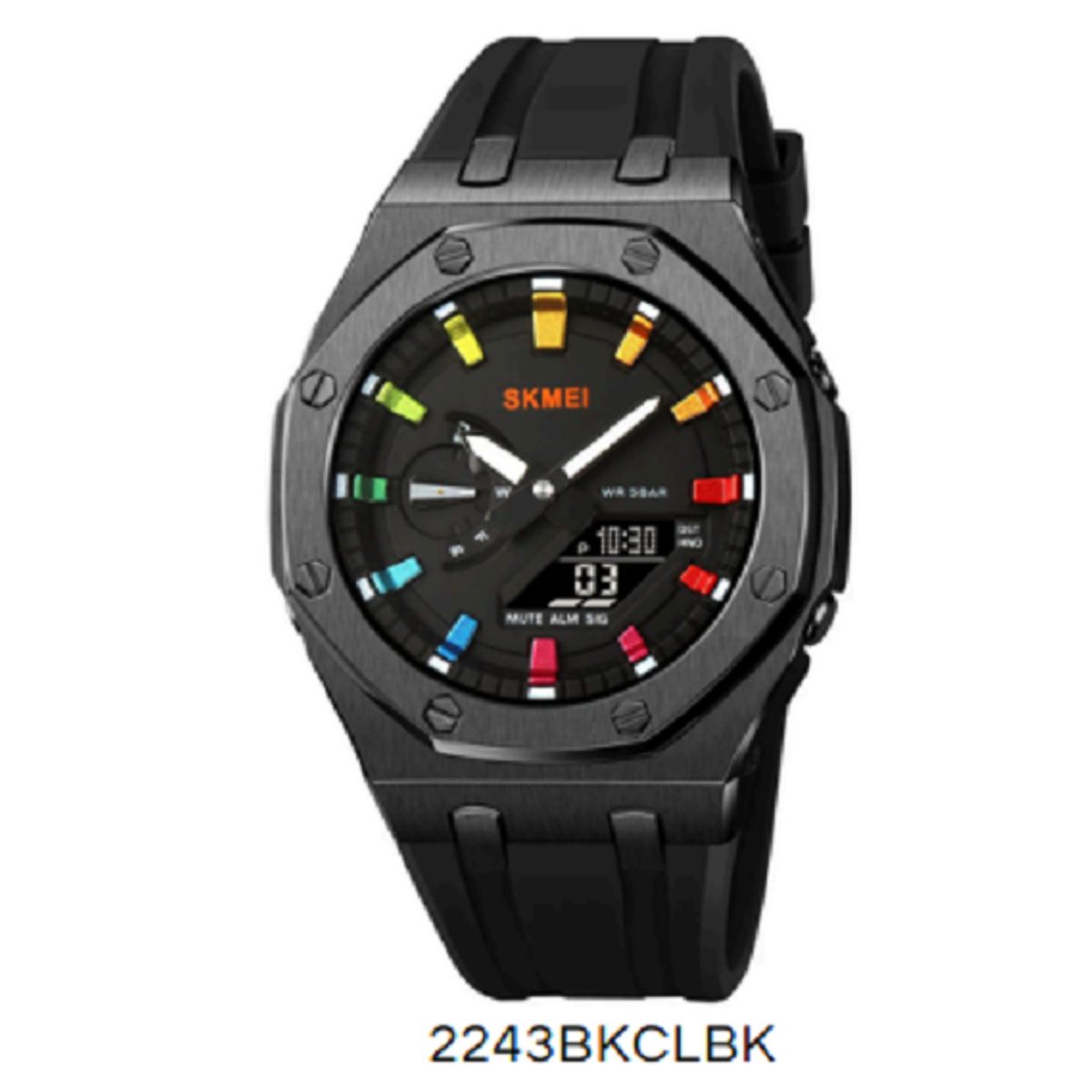 SKMEI - Reloj Skmei 2243 Correa Silicona Hora Mundial