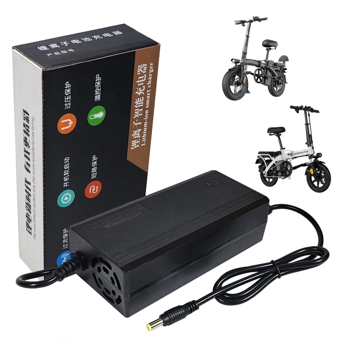 ADVANTECH - Cargador Para Bicicleta Eléctrica 48v Bat Litio Sal 54-6V 3A