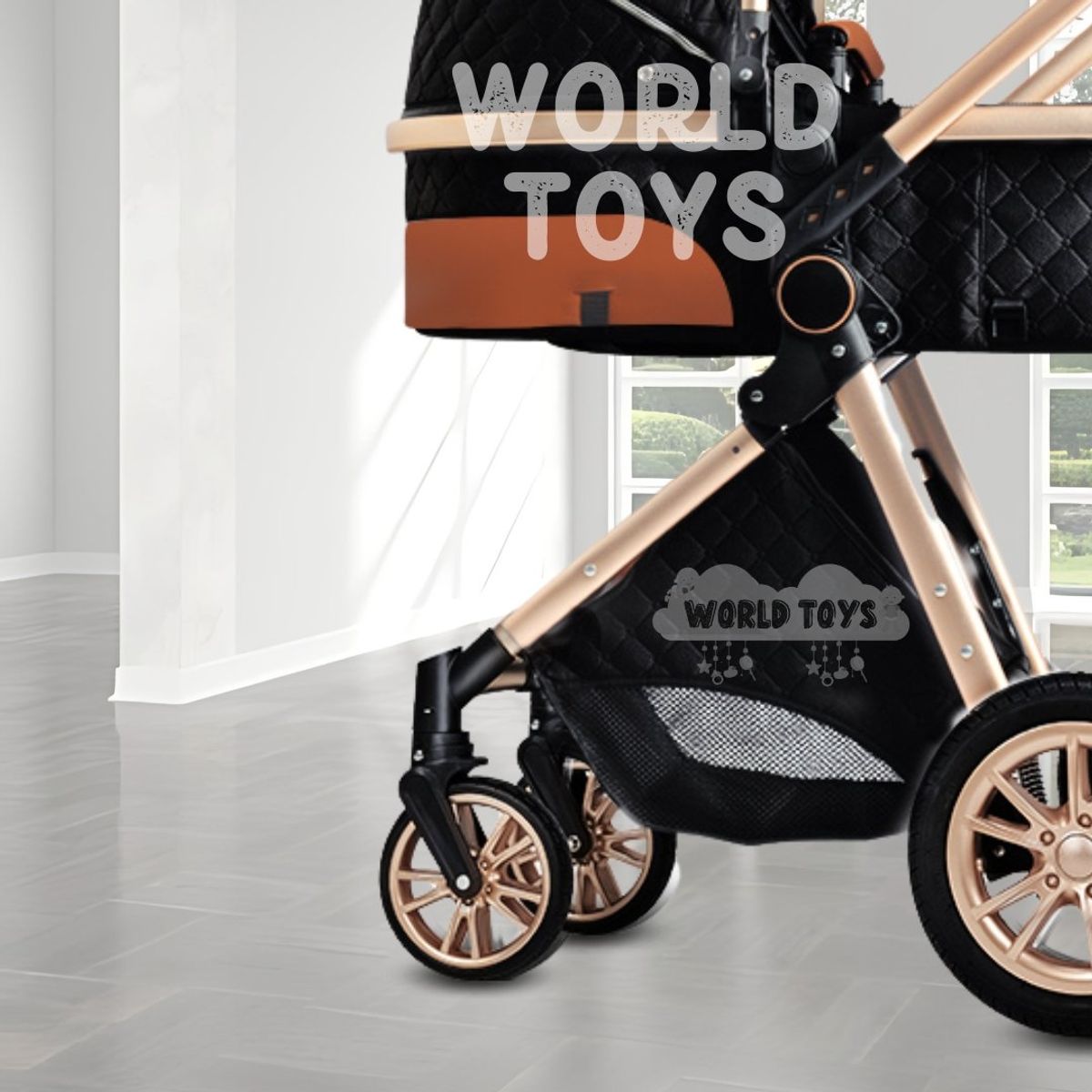 BABY - Coche Moisés de Lujo 4 en 1 «MADRID» Con Portabebé Black