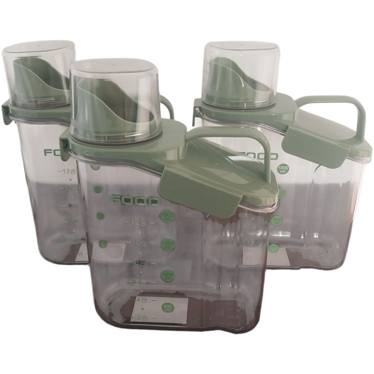 WELL BEING - COMBO 3 PAQUETES DEPÓSITOS HERMÉTICOS PARA GRANOS IVERDEI 2000ML