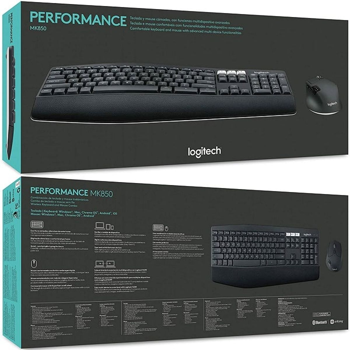 LOGITECH - KIT TECLADO Y MOUSE Inalámbrico LOGITECH PERFORMANCE MK850 Bluetooth