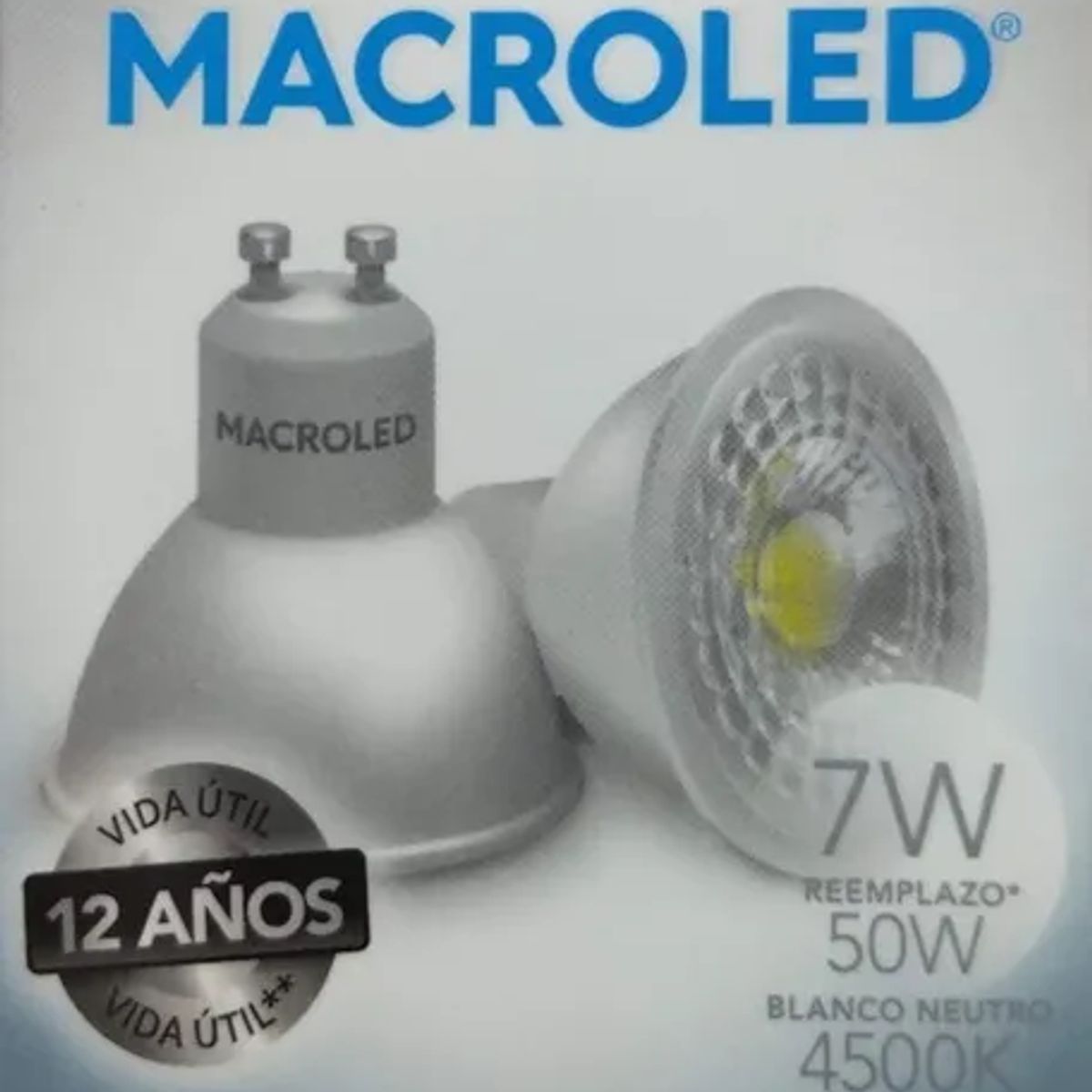 GENERICO - Dicroico Led GU10 7W Luz Blanca