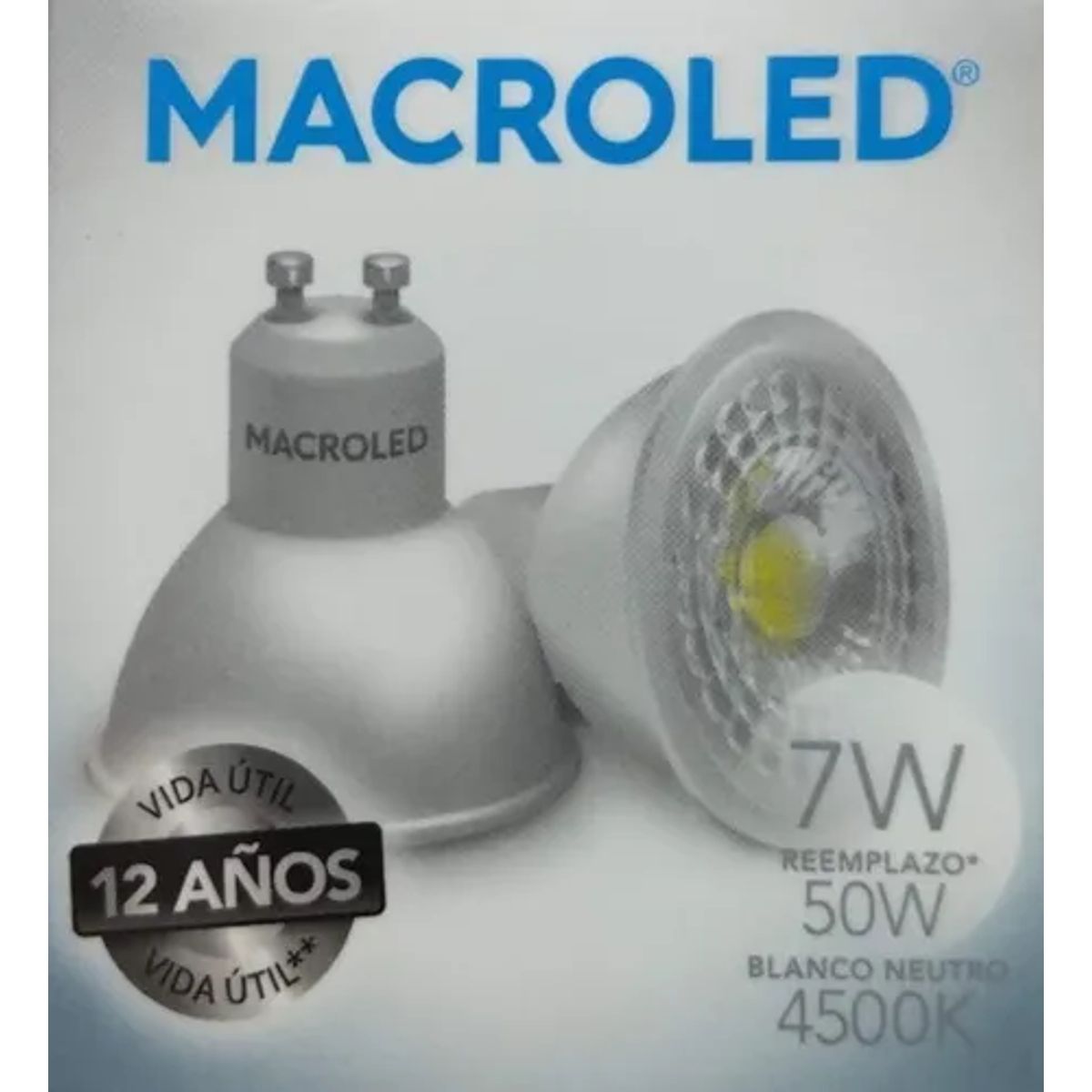 GENERICO - Dicroico Led GU10 7W Luz Blanca