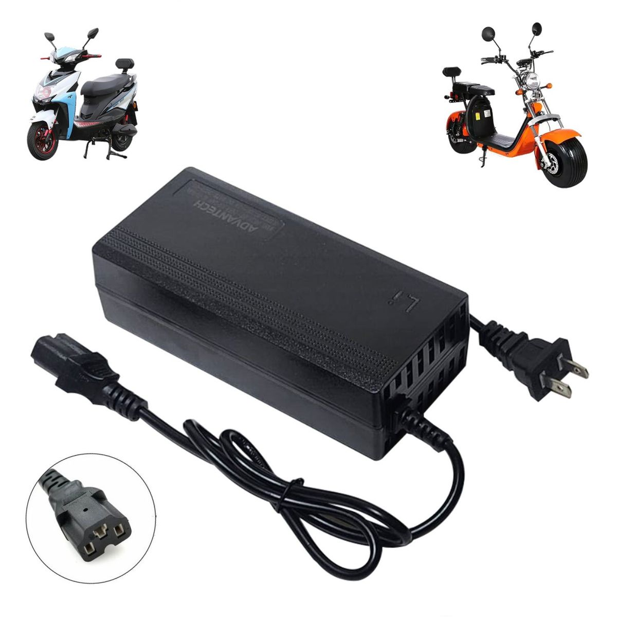 ADVANTECH - Cargador Para Moto Eléctrica de 60V Bat Litio Sal 67-2V 3A