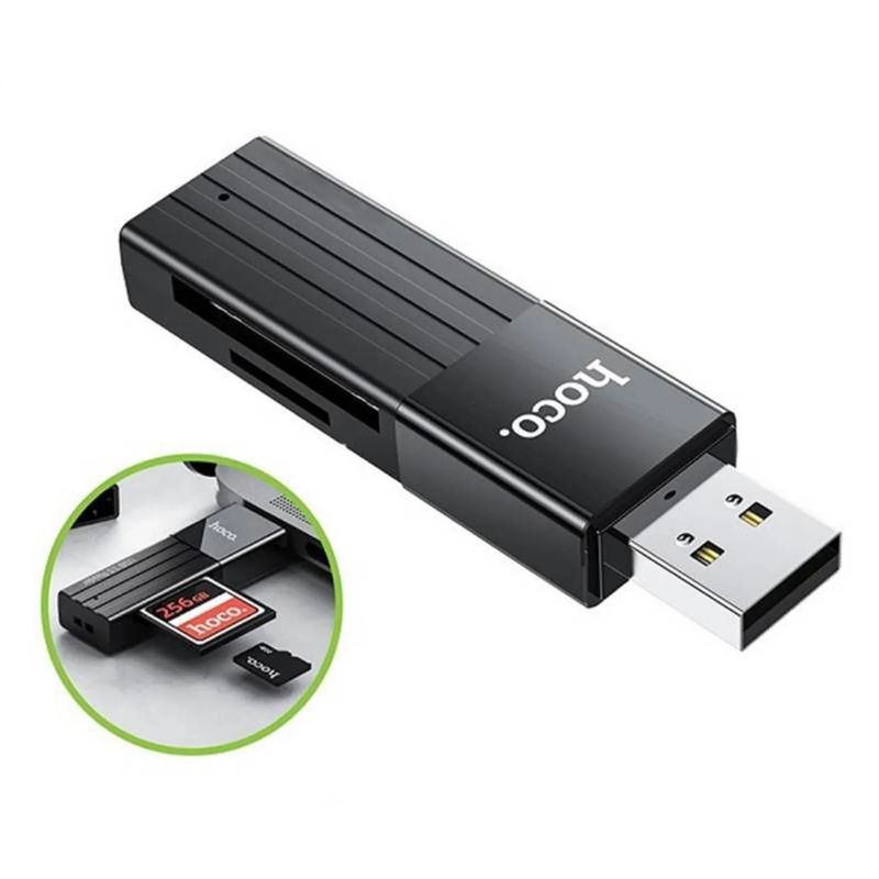 HOCO - Lector Tarjetas Memoria 5gbps M2 Sd Micro Sd A Usb 3.0 Hoco
