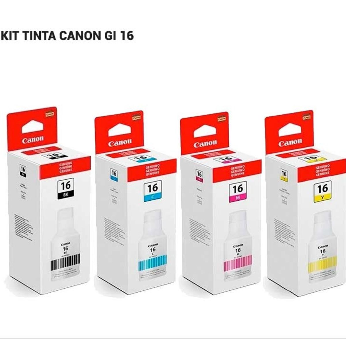 CANON - Kit de tinta Canon original GI-16  negro y colores
