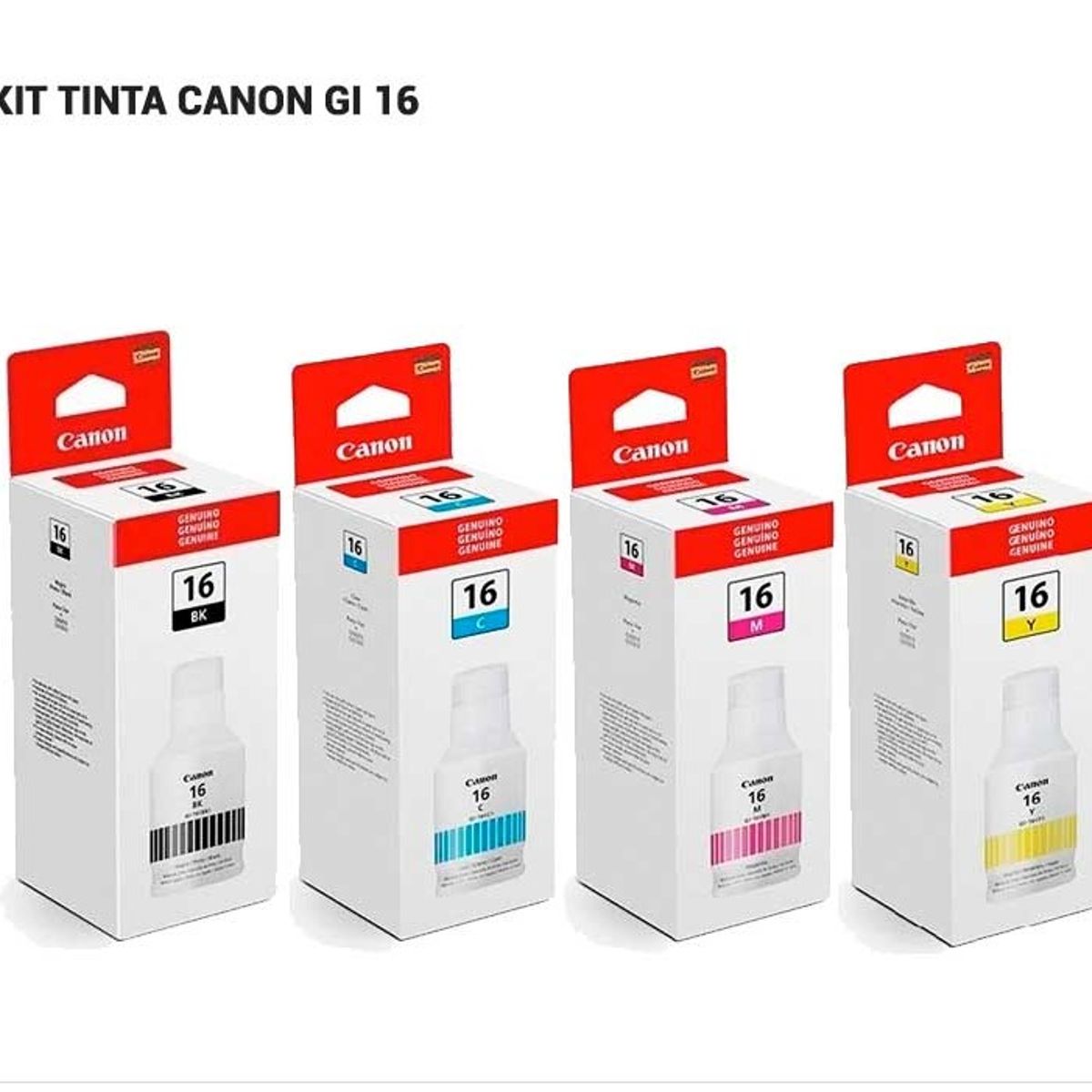 CANON - Kit de Tintas Canon GI-16 BKCMY + Cabezal ORIGINAL GX6010 GX7010