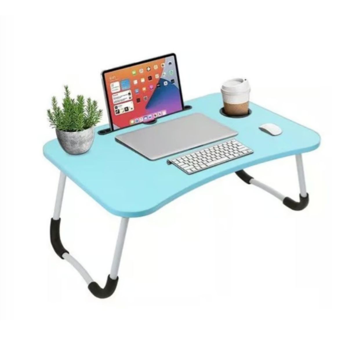 GENERICO - Mesa Para Laptop Plegable Portatil Soporte Multifuncional Celeste