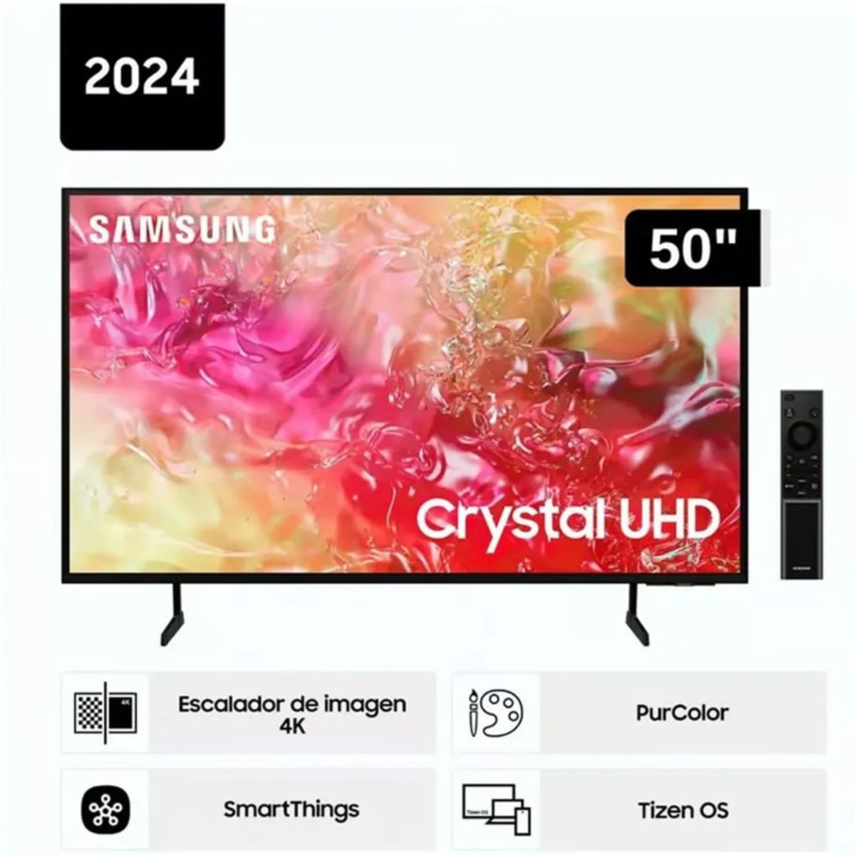 SAMSUNG - Televisor de 50" Smart Tv 4K UHD Tizen OS 2024 Samsung 50DU7000
