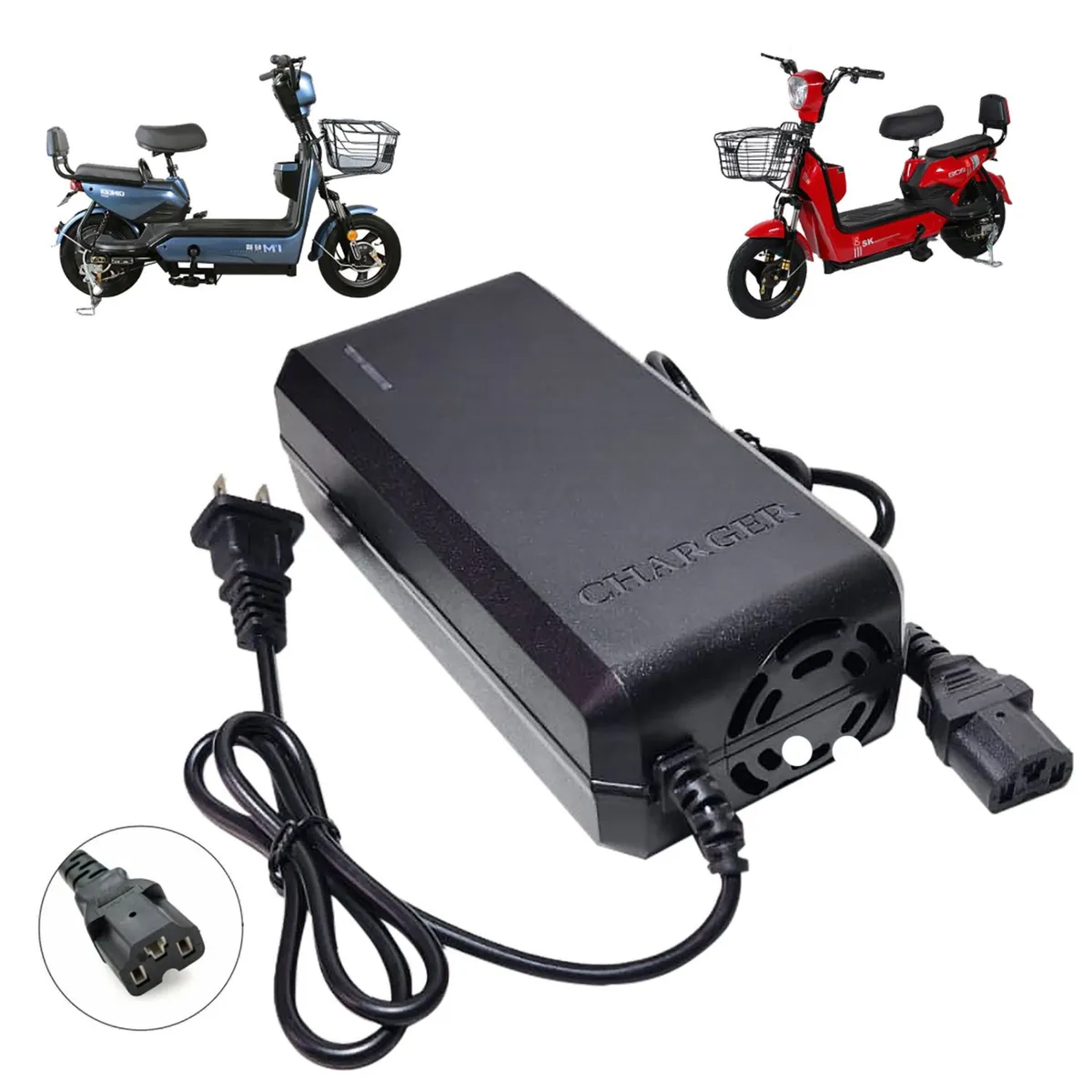 ADVANTECH - Cargador Para Moto Eléctrica de 48V 12Ah  Batería Plomo Acido
