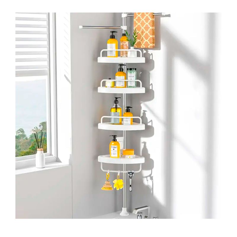 OEM - Organizador Esquinero De baño 4 Pisos 15Kg Multiuso Ajustable