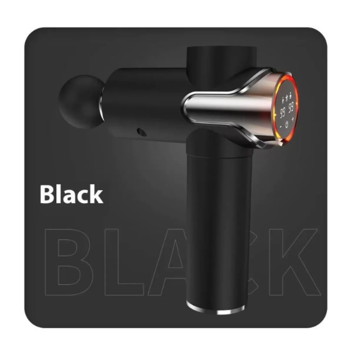 GENERICO - Masajeador con 4 Cabezales Digital Black