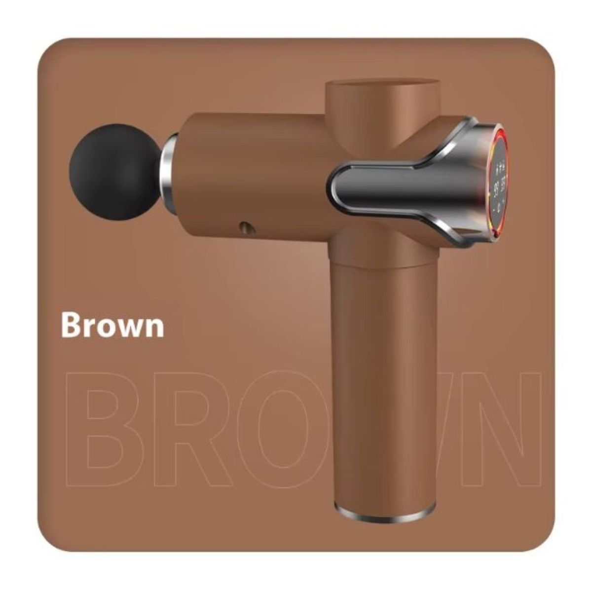 GENERICO - Masajeador con 4 Cabezales Digital Brown