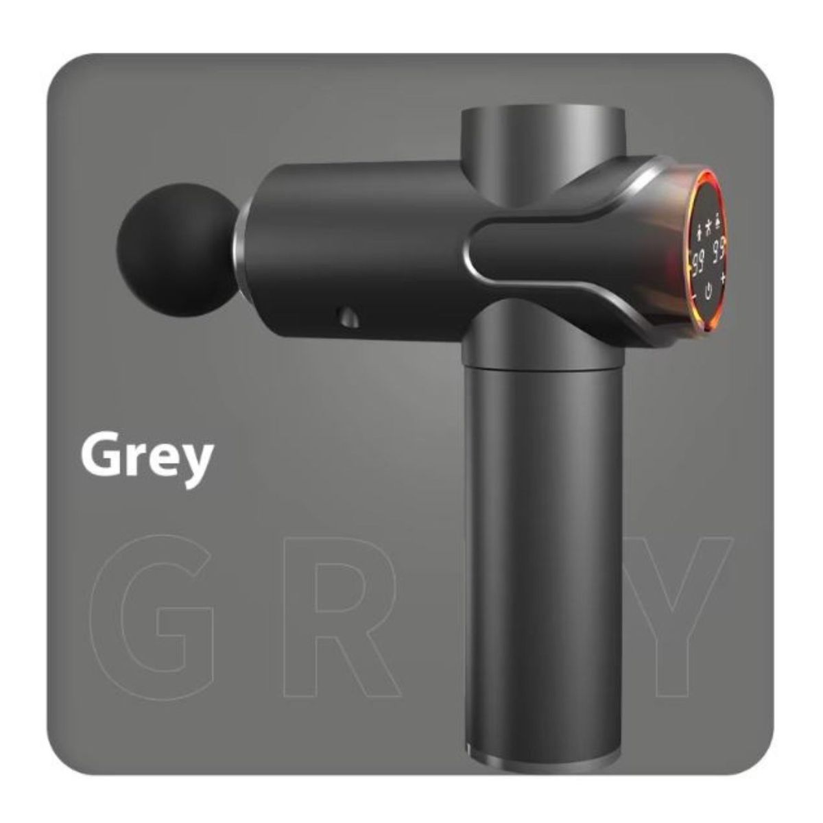 GENERICO - Masajeador con 4 Cabezales Digital Grey