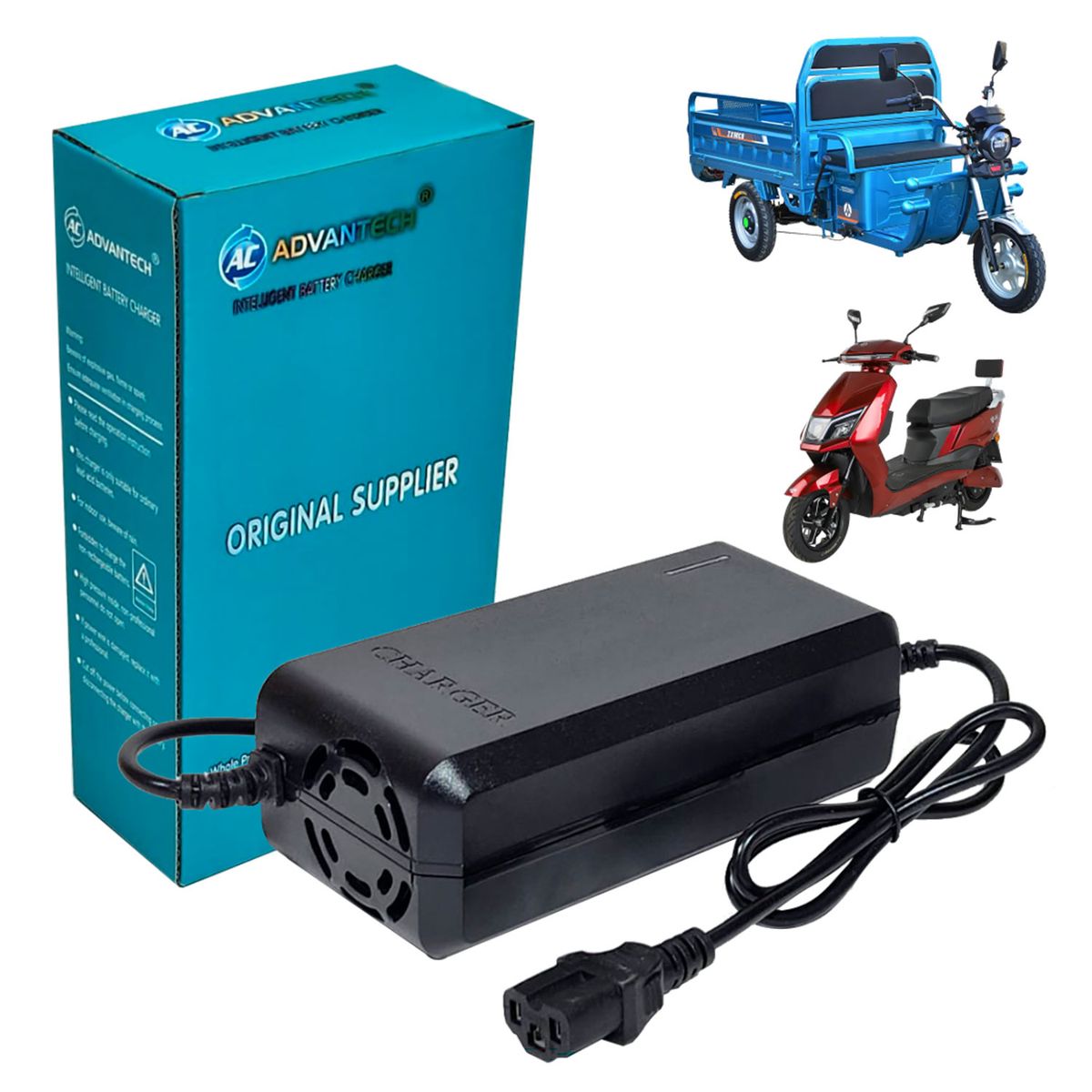 ADVANTECH - Cargador 60V 32Ah Para Moto Eléctrica Batería Plomo Acido