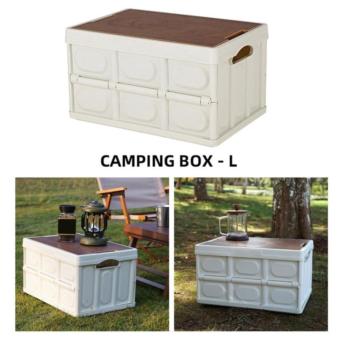 GENERICO - Caja de Almacenamiento Portatil y Plegable para Acampar