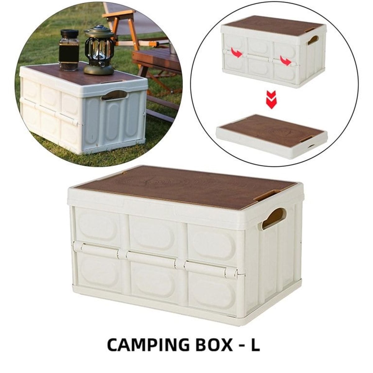 GENERICO - Caja de Almacenamiento Portatil y Plegable para Acampar