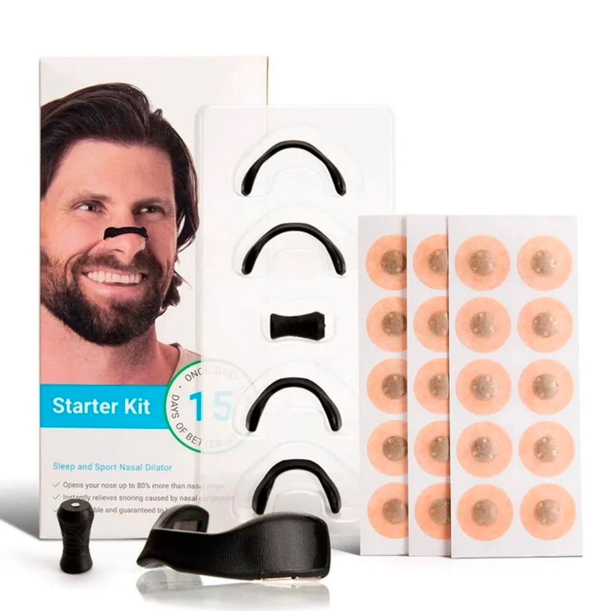 GENERICO - Tiras Nasales Magnéticas Antironquidos x 15 pares