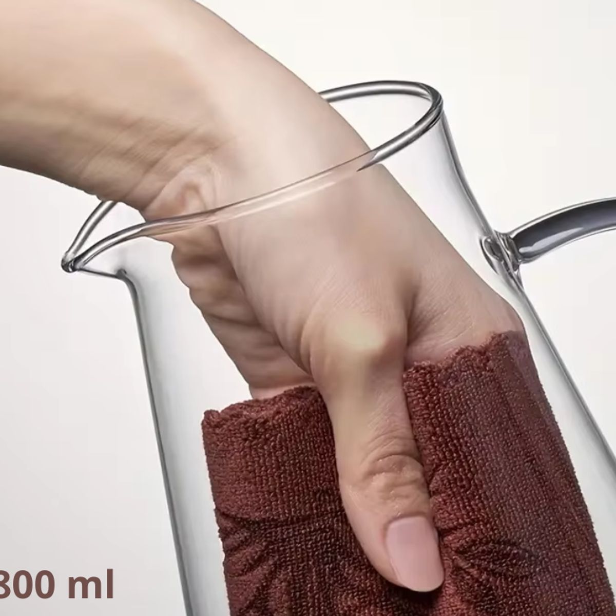 GENERICO - Jarra de vidrio con Tapa De Madera 1800 ml