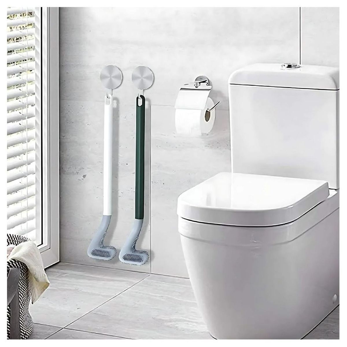 GENERICO - Cepillo de Limpieza de Inodoro Baño con Diseño Palo de Golf