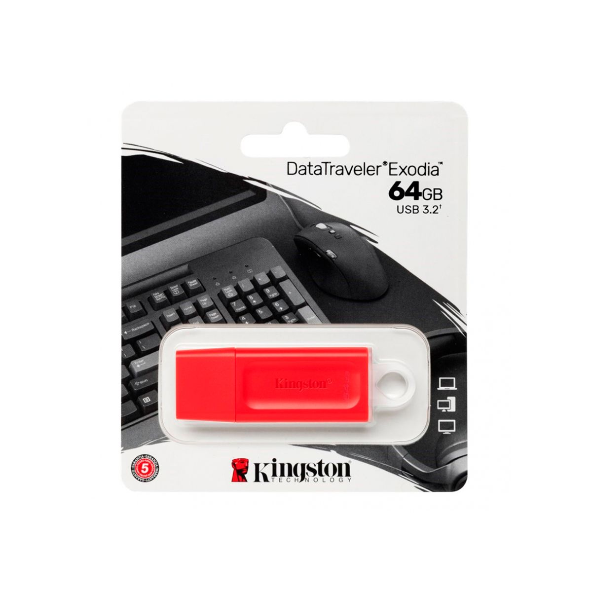 KINGSTON - Memoria Usb 64gb Kingston 3.2 Exodia DTX Red