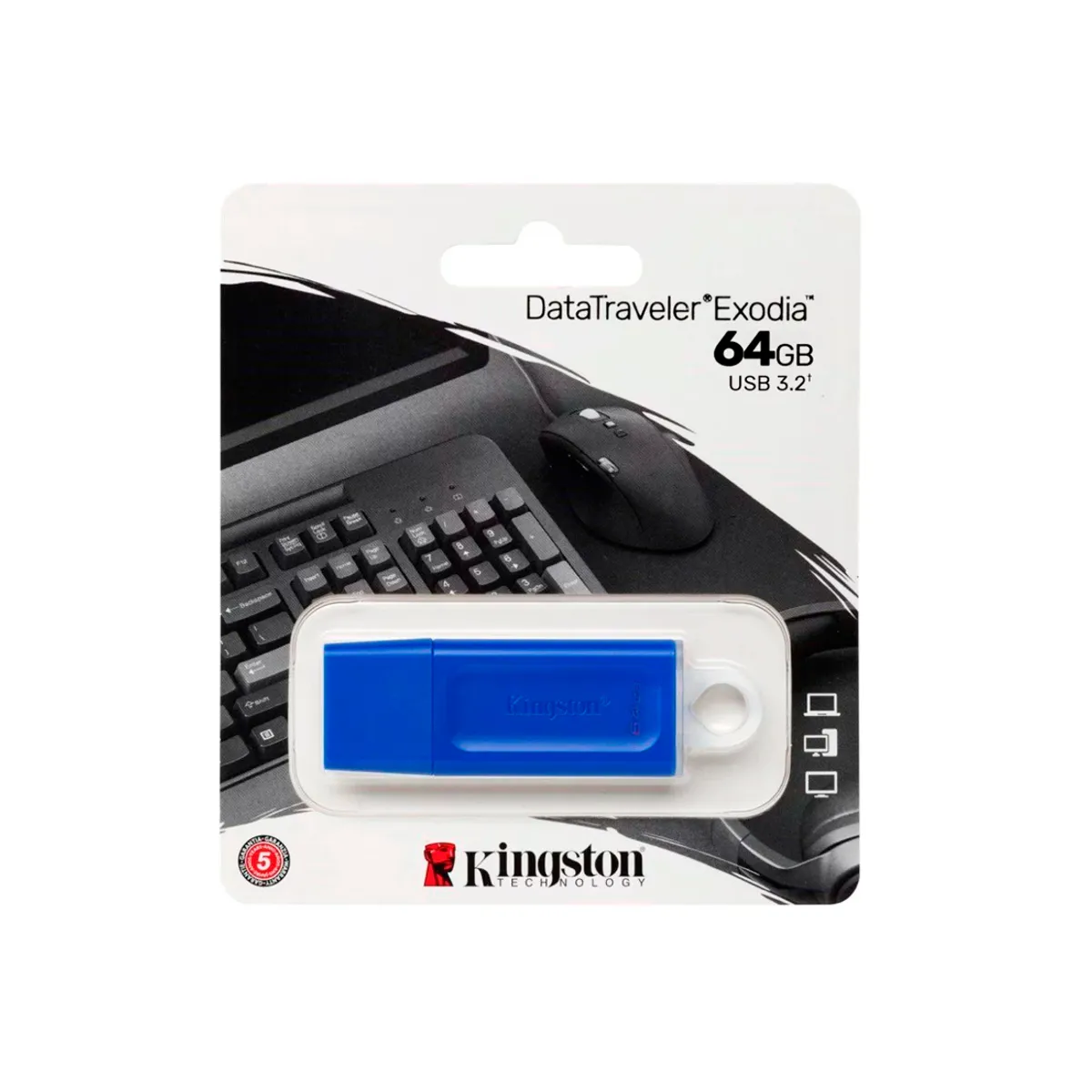 KINGSTON - Memoria Usb 64gb Kingston 3.2 Exodia DTX Blue