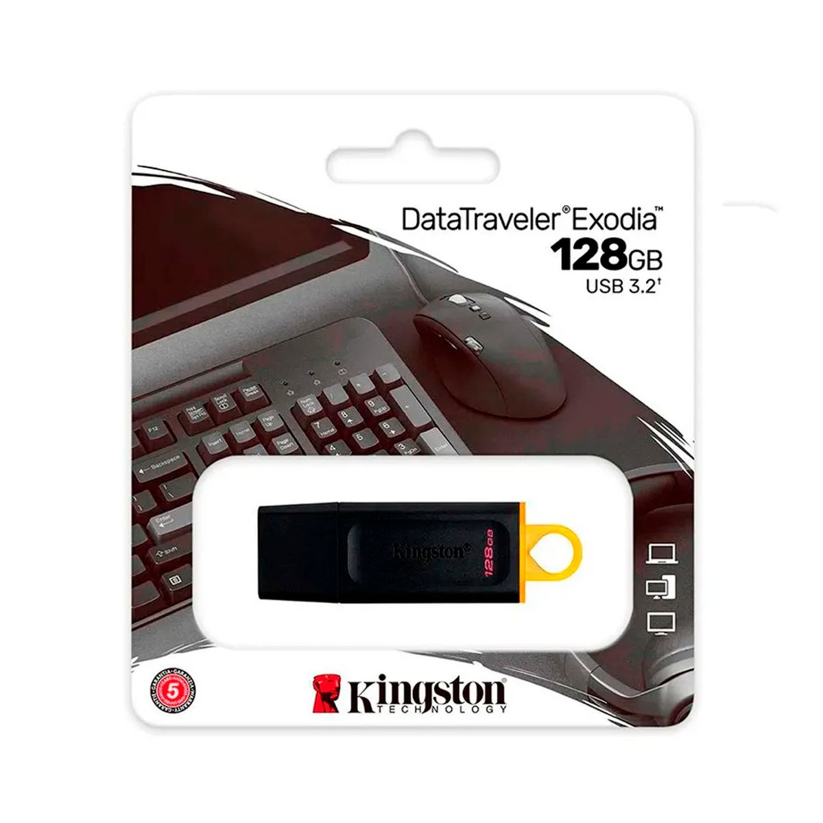 KINGSTON - Memoria Usb 128gb Kingston 3.2 Exodia DTX Yellow