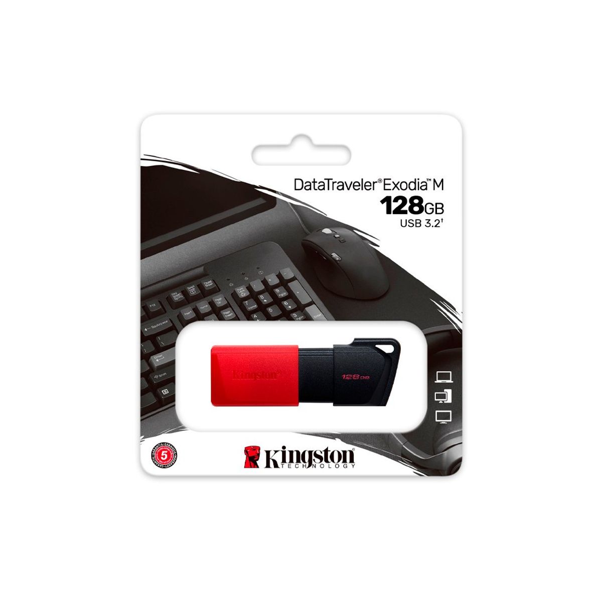 KINGSTON - Memoria Usb 128gb Kingston 3.2 Exodia DTXM Red