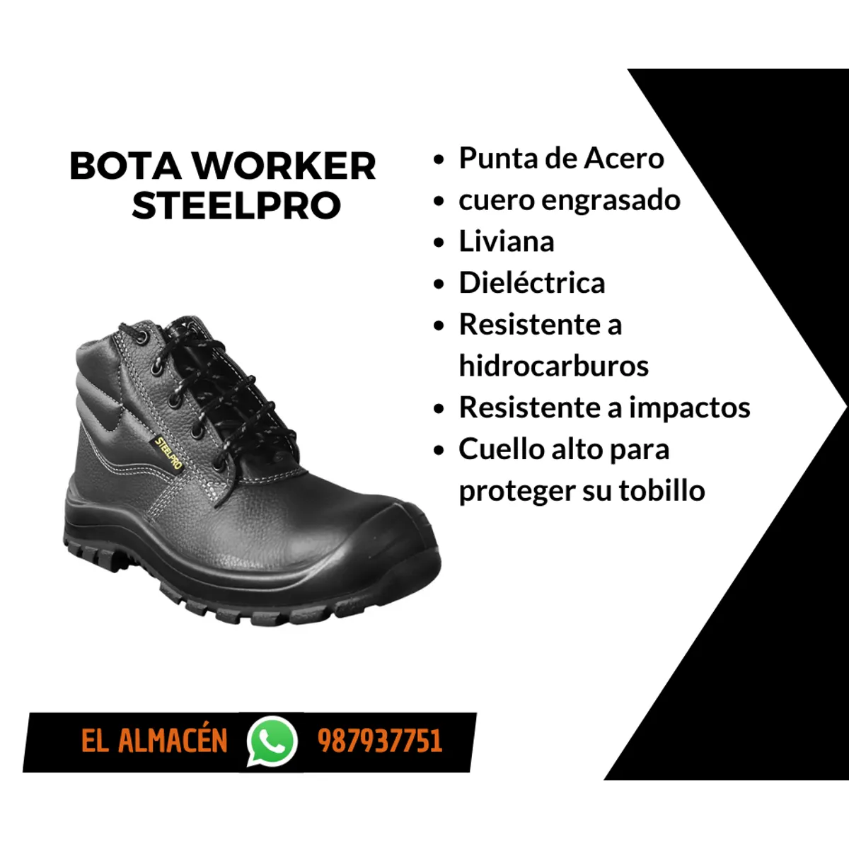 STEELPRO - BOTAS DE SEGURIDAD WORKER - STEELPRO