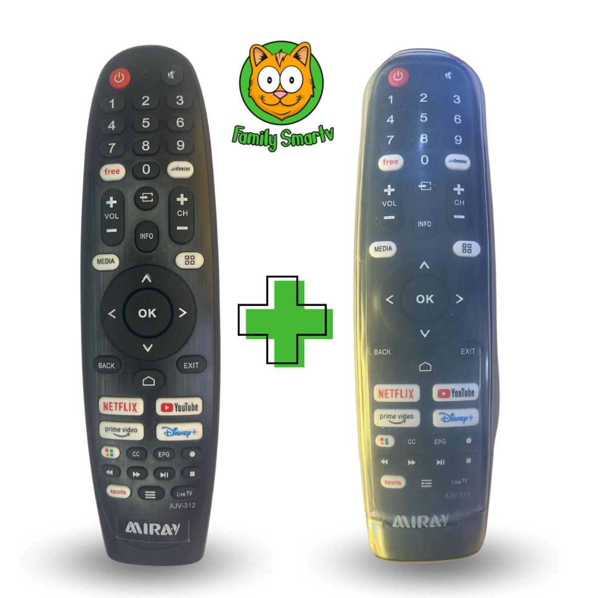 GENERICO - Control Remoto Miray Magic 4K 2024 + Funda transpararente