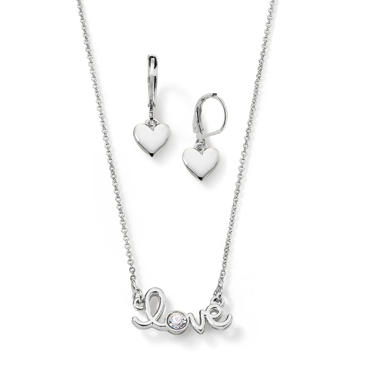 ESIKA - SET DE COLLAR Y ARETES LOVING SILVER  ESIKA