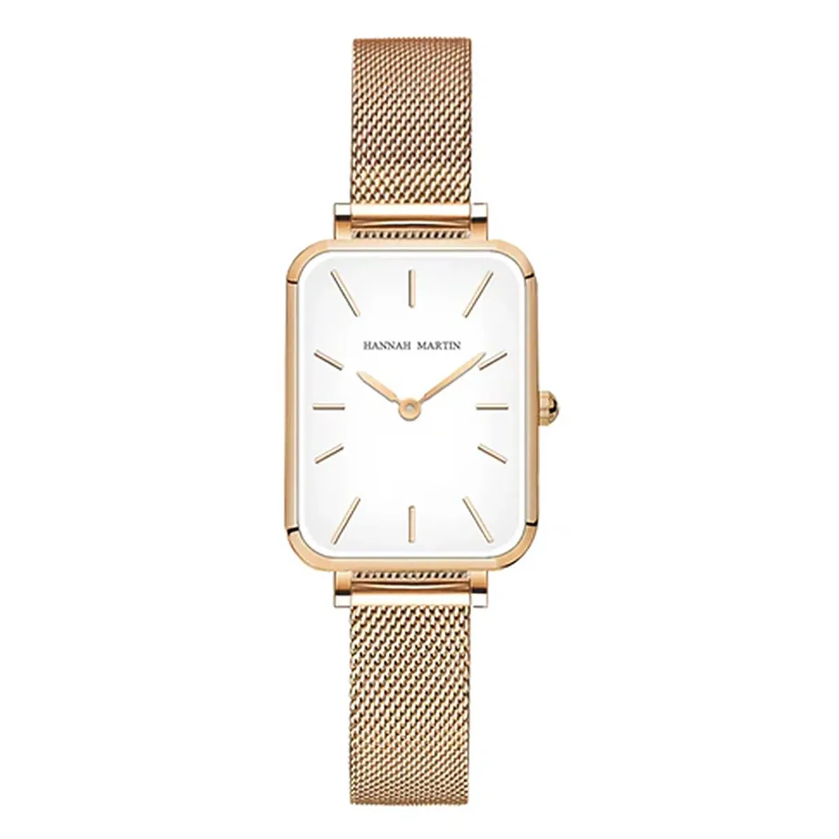 HANNAH MARTIN - RELOJ METAL MUJER ORO ROSA HANNAH MARTIN ESTILO CUADRADO