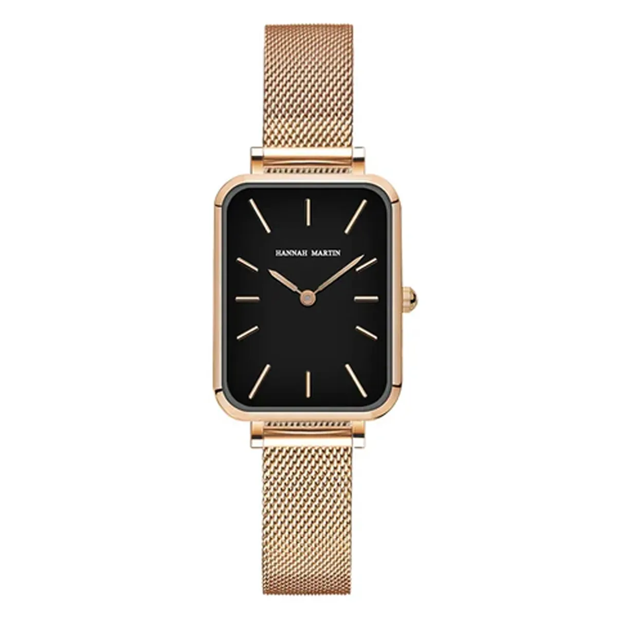 HANNAH MARTIN - RELOJ METAL MUJER ORO ROSA HANNAH MARTIN ESTILO CUADRADO