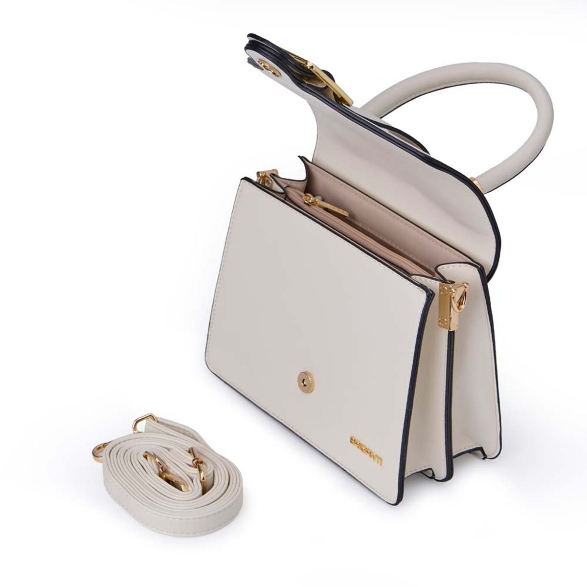 VIALE - Cartera Satchel BRI-CM2514 Hueso Briganti